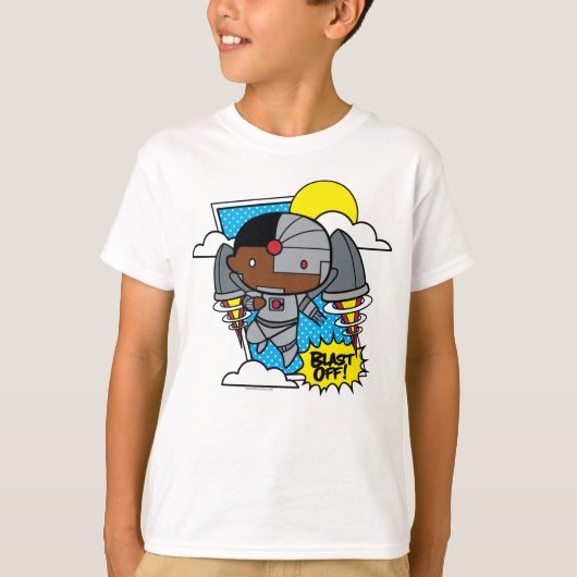 Chibi Cyborg Blast Off T-shirt (Voorkant)