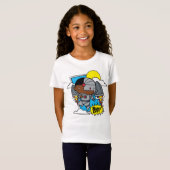 Chibi Cyborg Blast Off T-shirt (Voorkant volledig)