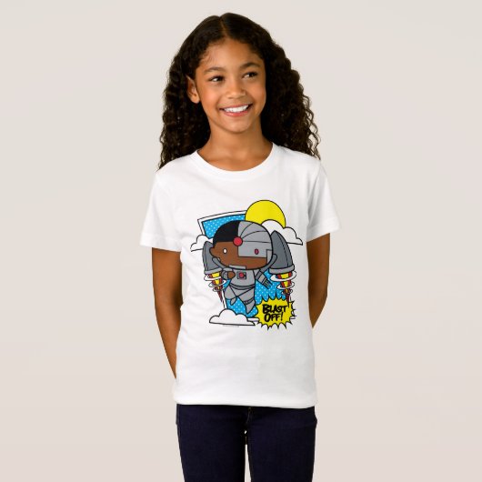 Chibi Cyborg Blast Off T-shirt (Voorkant volledig)