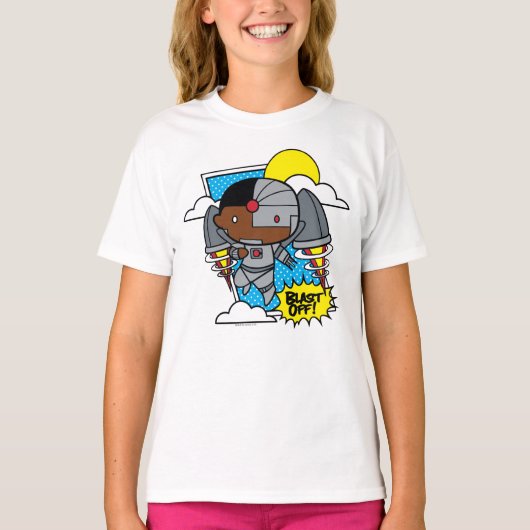 Chibi Cyborg Blast Off T-shirt (Voorkant)