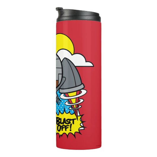 Chibi Cyborg Blast Off Thermosbeker (Geroteerd rechts)