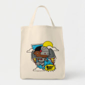 Chibi Cyborg Blast Off Tote Bag (Voorkant)
