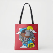 Chibi Cyborg Blast Off Tote Bag (Voorkant)