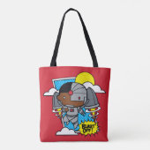 Chibi Cyborg Blast Off Tote Bag (Achterkant)