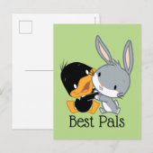Chibi DAFFY DUCK™ EN BUGS BUNNY™ Briefkaart (Voorkant / Achterkant)