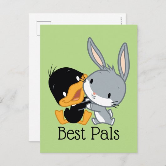 Chibi DAFFY DUCK™ EN BUGS BUNNY™ Briefkaart (Voorkant / Achterkant)
