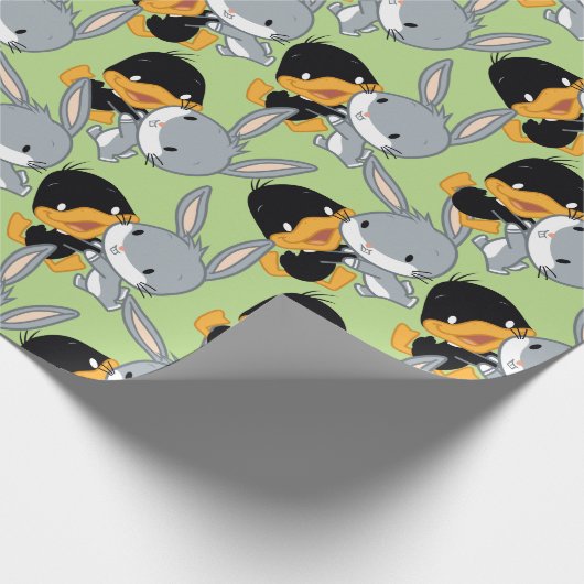 Chibi DAFFY DUCK™ EN BUGS BUNNY™ Cadeaupapier (Hoek)