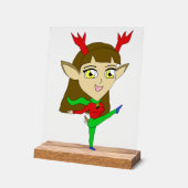 chibi-danseres rendiermeisje acryl bord (Hoek)