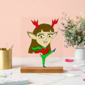 chibi-danseres rendiermeisje acryl bord (Huwelijk)