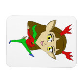 chibi-danseres rendiermeisje magneet (Horizontaal)