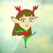 chibi-danseres rendiermeisje raamsticker (Vel 3)