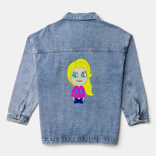 chibi denim jacket (Achterkant)