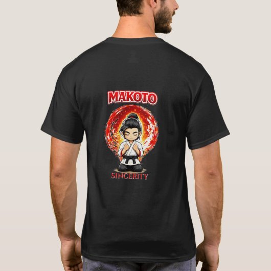 Chibi Dojo Makoto Oprechtheid T-shirt (Achterkant)