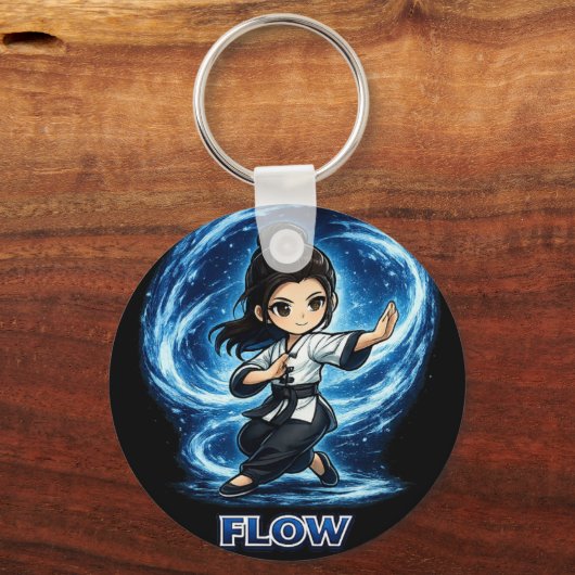 Chibi Dojo Meesterschap Flow Sleutelhanger (Achterkant)