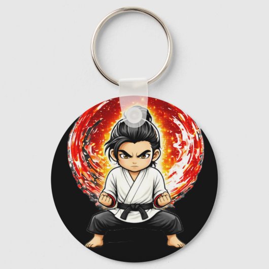 Chibi Dojo Uithoudingsvermogen Heldere Geest Sleut Sleutelhanger (Voorkant)