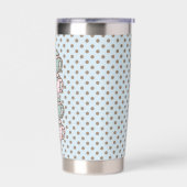 Chibi Dotty Teacup Stack Pink and Blue Geïsoleerde Drinkbeker (Links)