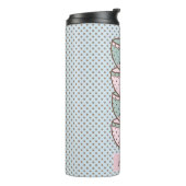 Chibi Dotty Teacup Stack Pink en Blue Thermosbeker (Gedraaid links)