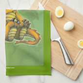 Chibi Dragon Theedoek (Quarter Fold)