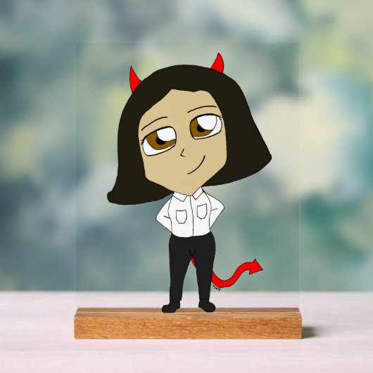 chibi-duivel acryl bord (Neutraal)