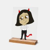 chibi-duivel acryl bord (Hoek)