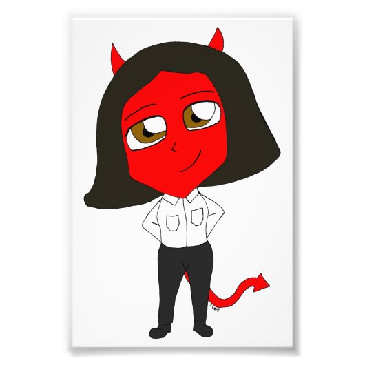 chibi-duivel foto afdruk (Voorkant)
