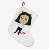 chibi-duivel grote kerstsok (Voorkant (Hangend))