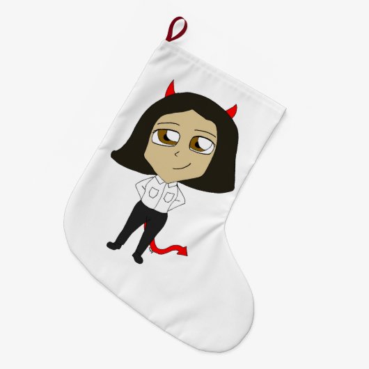 chibi-duivel grote kerstsok (Voorkant (Hangend))