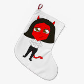 chibi-duivel grote kerstsok (Voorkant (Hangend))