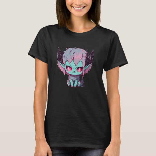 Chibi Duivel Kat T-shirt (Voorkant)