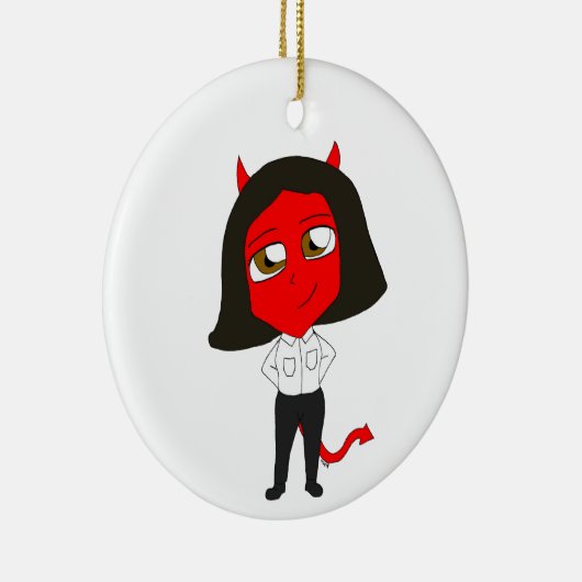 chibi-duivel keramisch ornament (Rechts)