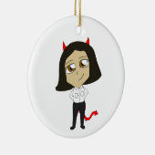 chibi-duivel keramisch ornament (Rechts)