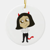chibi-duivel keramisch ornament (Voorkant)