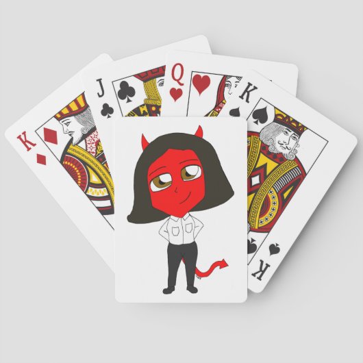 chibi duivel meisje pokerkaarten (Achterkant)