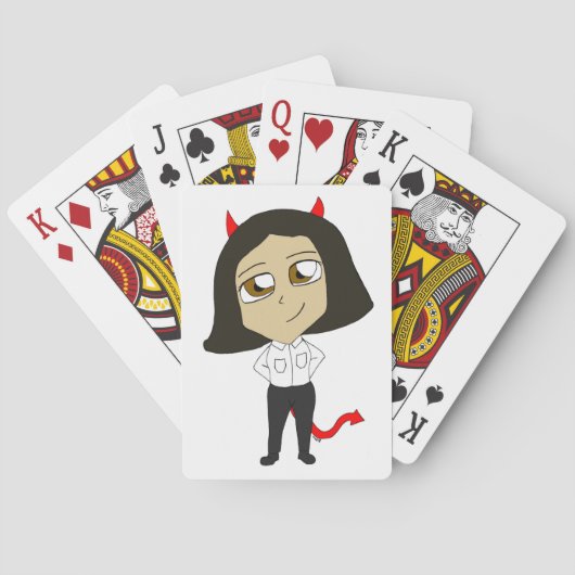 chibi duivel meisje pokerkaarten (Achterkant)