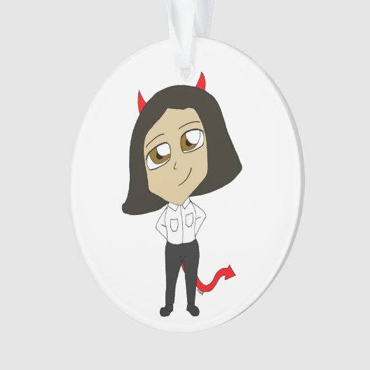 chibi-duivel ornament (voorkant)