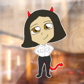chibi-duivel raamsticker (Vel 2)