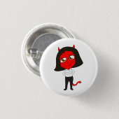 chibi-duivel ronde button 3,2 cm (Voorkant /achterkant)