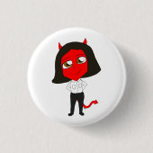 chibi-duivel ronde button 3,2 cm (Voorkant)
