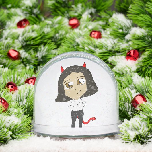 chibi-duivel sneeuwbol (Kerstmis)