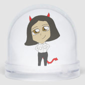 chibi-duivel sneeuwbol (Achterkant)