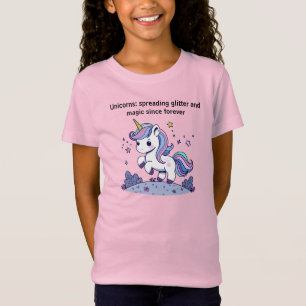 Chibi Eenhoorn Spreiding Glitter En Magic T-shirt