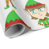 chibi elf-knop cadeaupapier (Rol Hoek)
