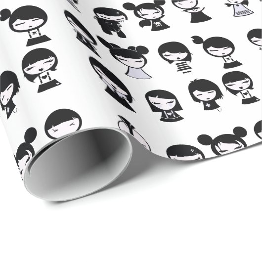 Chibi Emo Gothic Cadeaupapier (Rol Hoek)