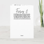 Chibi Fairy Birthday | Kleurplaat Kaart (Achterkant)