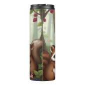 Chibi Fairy Eating Blackberries with Forest Friend Thermosbeker (Achterkant)