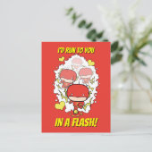 Chibi Flash - Ik zou naar je toe lopen in een Flas Feestdagenkaart (Staand voorkant)