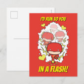 Chibi Flash - Ik zou naar je toe lopen in een Flas Feestdagenkaart (Voorkant / Achterkant)