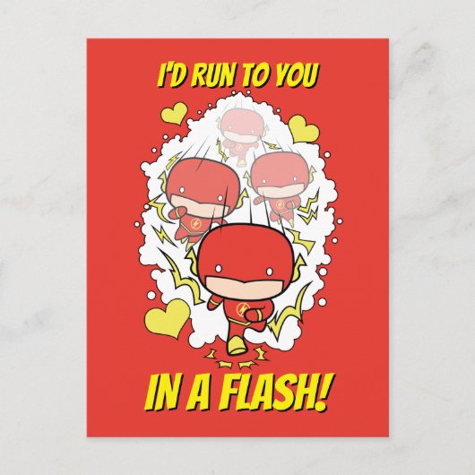 Chibi Flash - Ik zou naar je toe lopen in een Flas Feestdagenkaart (Voorkant)