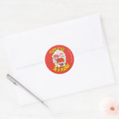 Chibi Flash - ik zou naar je toe lopen in een Flas Ronde Sticker (Envelop)