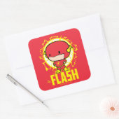Chibi Flash met elektriciteit Vierkante Sticker (Envelop)